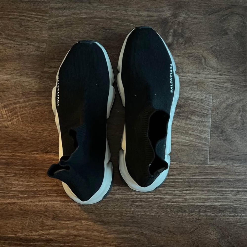Balenciaga Black and White Sock Sneakers